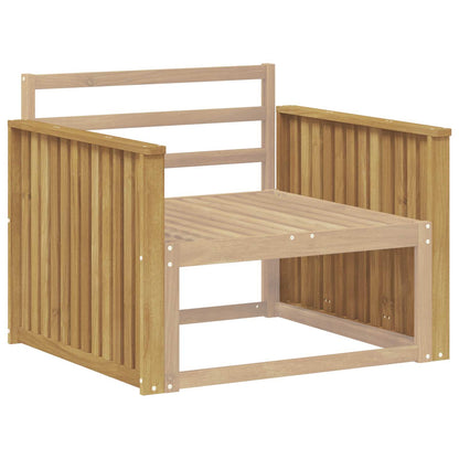 vidaXL Armrests Module 2 pcs White 80 x 6 x 61 cm Solid Acacia Wood