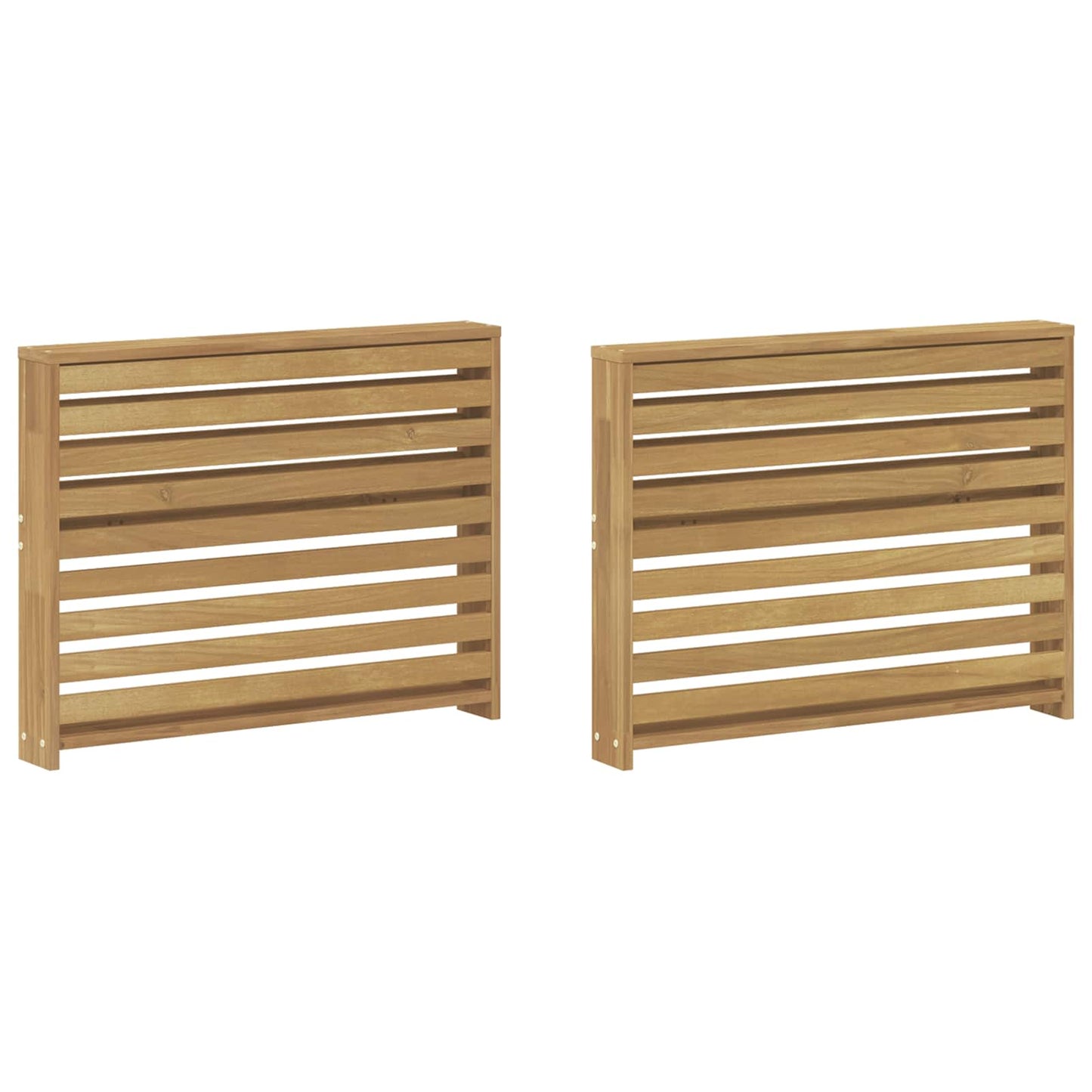 vidaXL Armrests Module 2 pcs White 78.5 x 10 x 61 cm Solid Acacia Wood