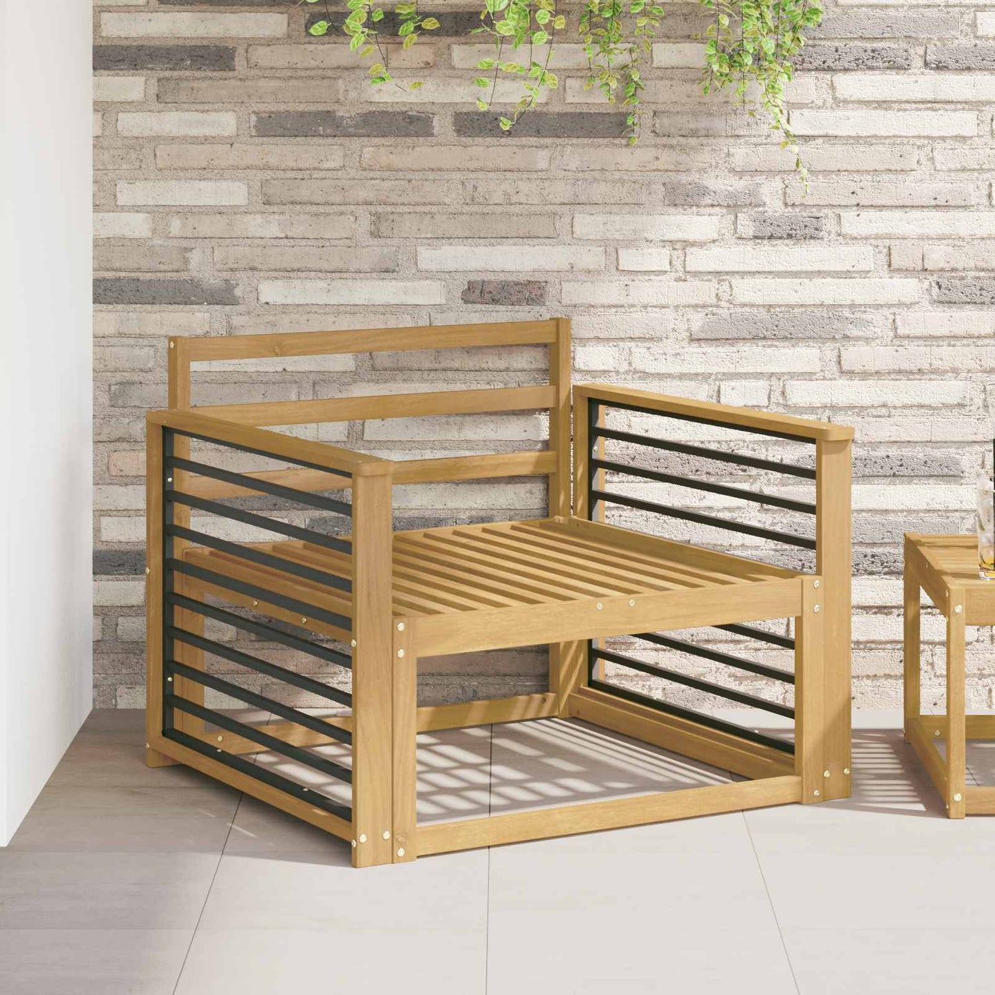 vidaXL Armrests Module 2 pcs White 80 x 6 x 61 cm Solid Acacia Wood