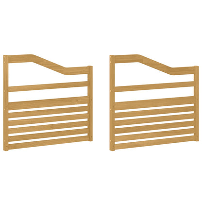 vidaXL Armrests Module 2 pcs White 79 x 4 x 73 cm Solid Acacia Wood