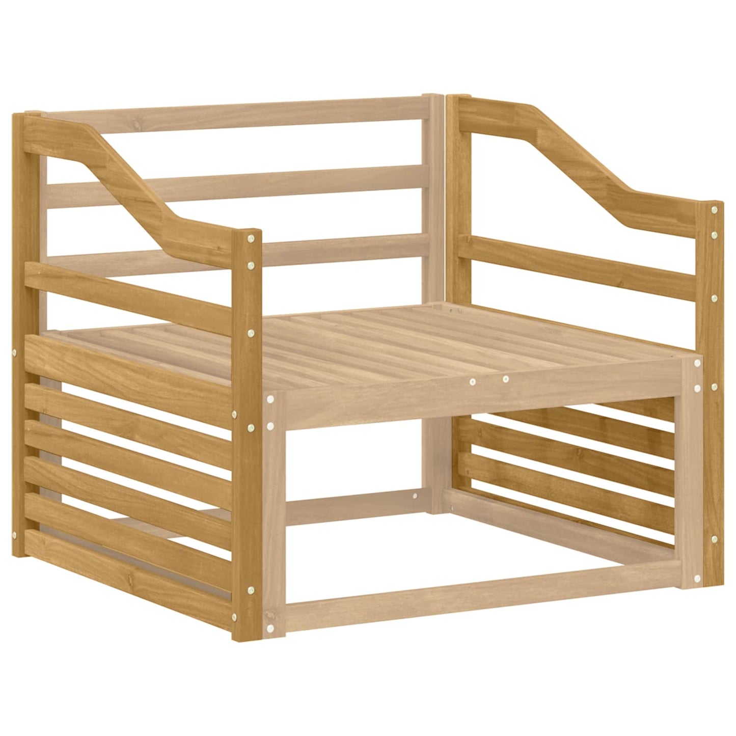 vidaXL Armrests Module 2 pcs White 79 x 4 x 73 cm Solid Acacia Wood