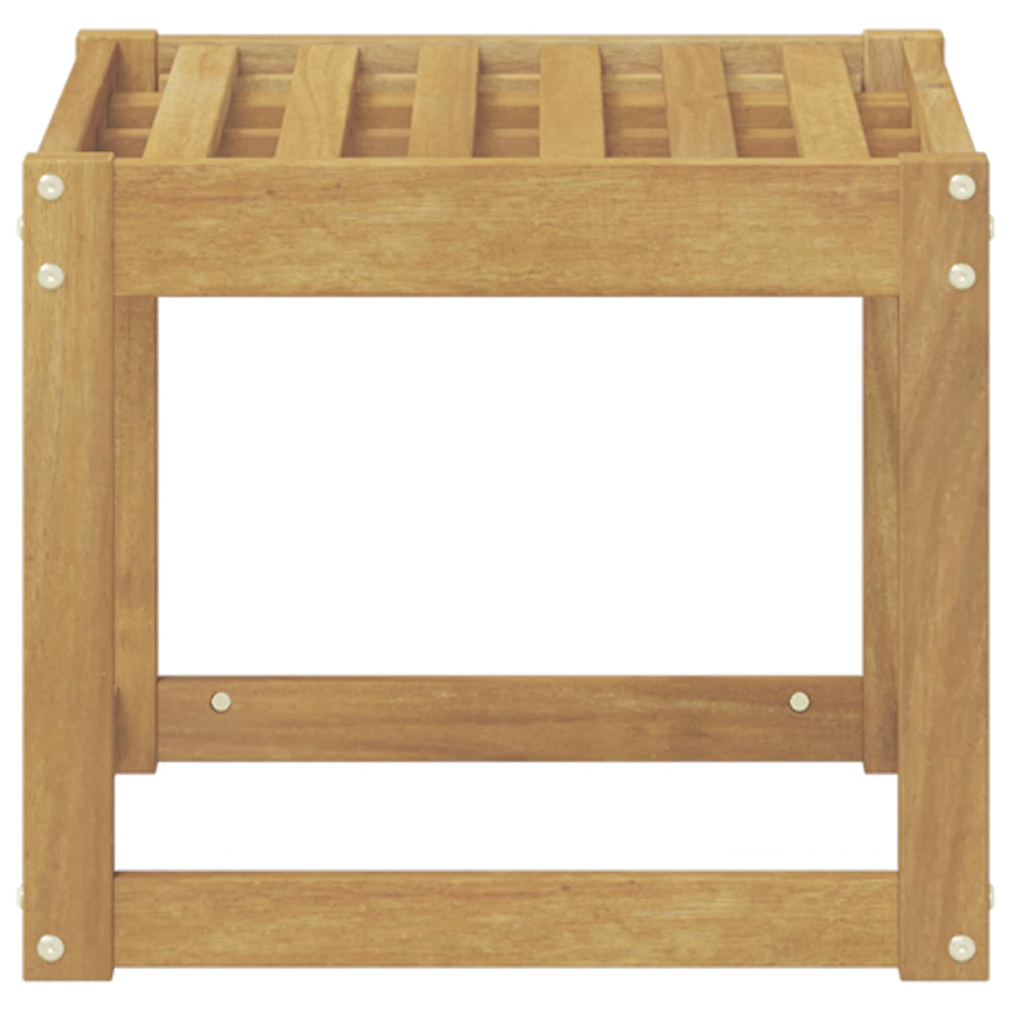 vidaXL Outdoor Stool Bench Solid Acacia Wood White 43 x 43 x 37 cm