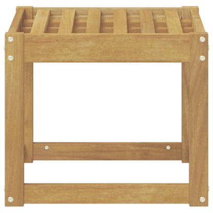 vidaXL Outdoor Stool Bench Solid Acacia Wood White 43 x 43 x 37 cm