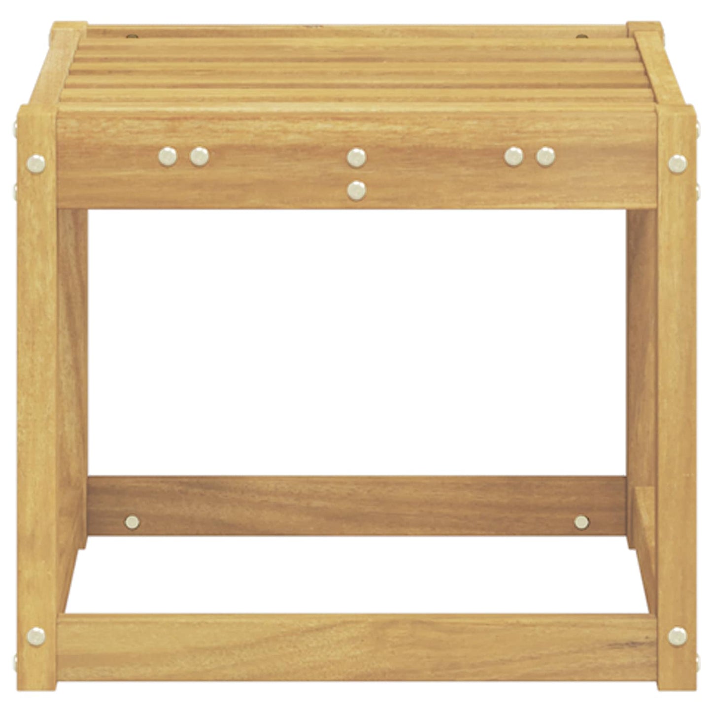 vidaXL Outdoor Stool Bench Solid Acacia Wood White 43 x 43 x 37 cm