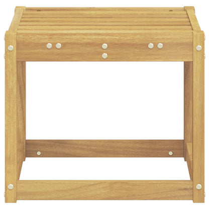 vidaXL Outdoor Stool Bench Solid Acacia Wood White 43 x 43 x 37 cm