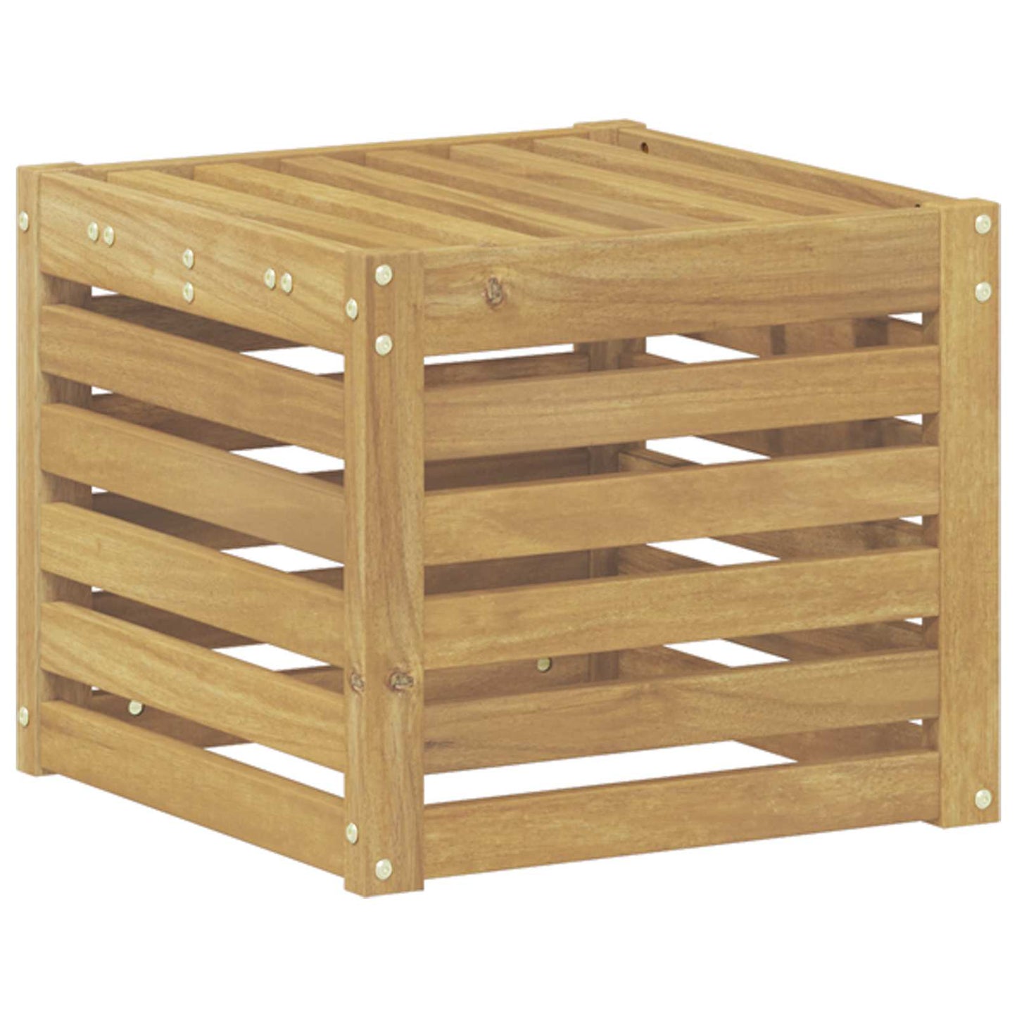 vidaXL Outdoor Sofa Set White 35 x 38 x 37 cm Solid Acacia Wood