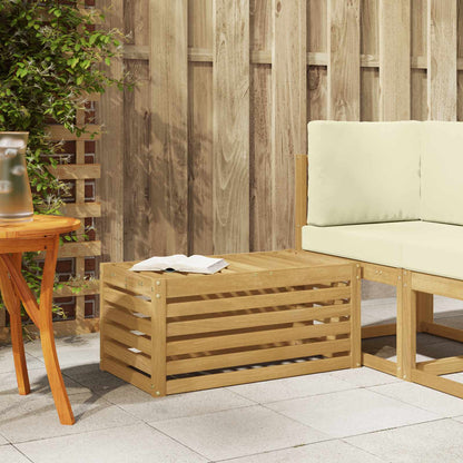 vidaXL Outdoor Stool Bench White 79 x 43 x 37 cm Solid Acacia Wood
