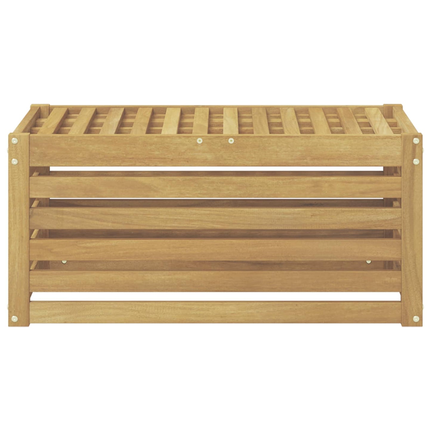 vidaXL Outdoor Stool Bench White 79 x 43 x 37 cm Solid Acacia Wood