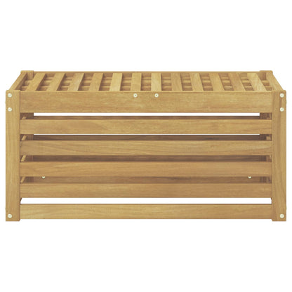 vidaXL Outdoor Stool Bench White 79 x 43 x 37 cm Solid Acacia Wood