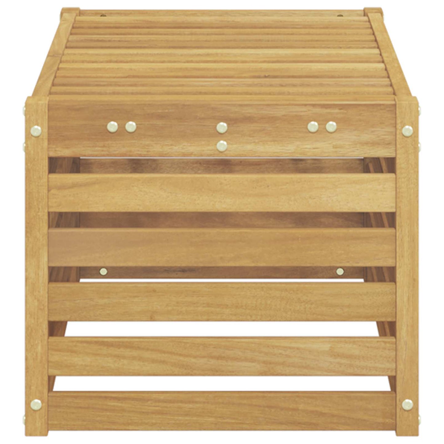 vidaXL Outdoor Stool Bench White 79 x 43 x 37 cm Solid Acacia Wood