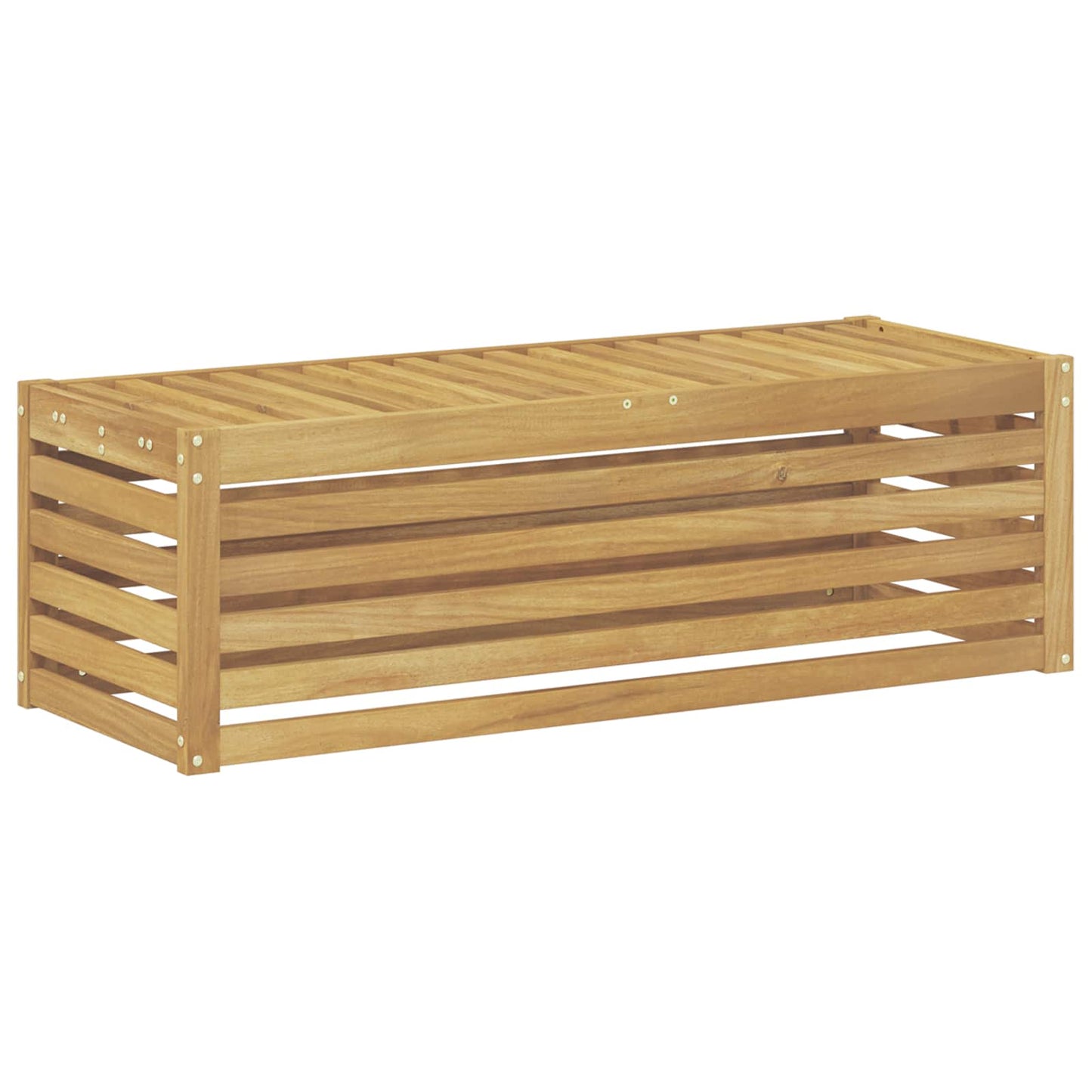 vidaXL Outdoor Stool Bench White 115 x 43 x 37 cm Solid Acacia Wood