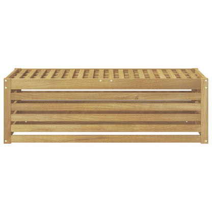 vidaXL Outdoor Stool Bench White 115 x 43 x 37 cm Solid Acacia Wood