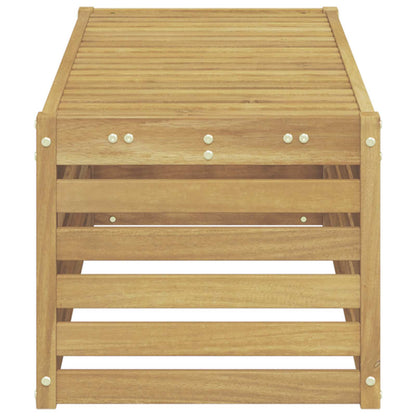 vidaXL Outdoor Stool Bench White 115 x 43 x 37 cm Solid Acacia Wood