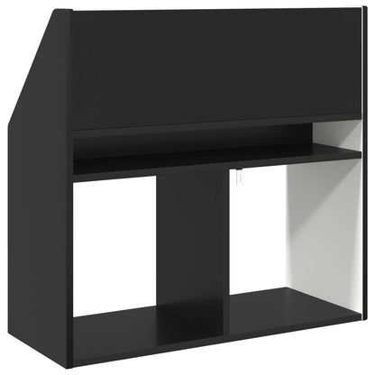 vidaXL Kids Bookshelf Black 72.5 x 29.5 x 69 cm Engineered Wood