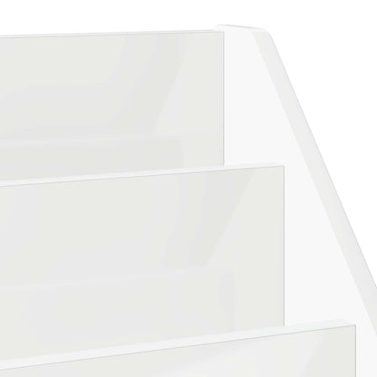vidaXL Kids Bookshelf High Gloss White 72.5 x 29.5 x 69 cm