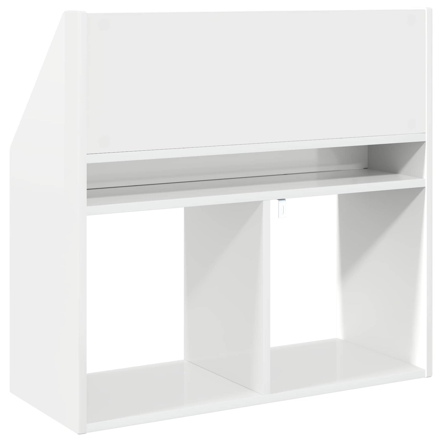 vidaXL Kids Bookshelf High Gloss White 72.5 x 29.5 x 69 cm