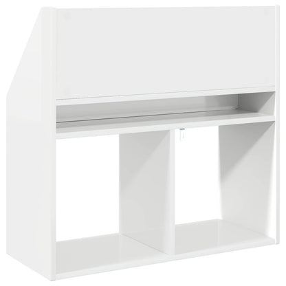 vidaXL Kids Bookshelf High Gloss White 72.5 x 29.5 x 69 cm