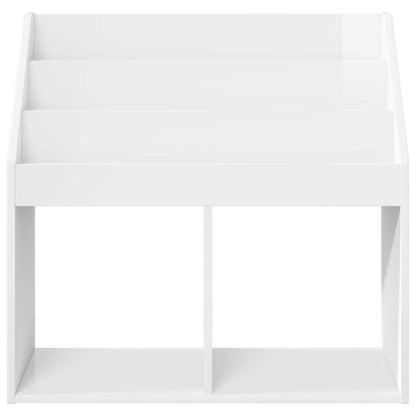 vidaXL Kids Bookshelf High Gloss White 72.5 x 29.5 x 69 cm