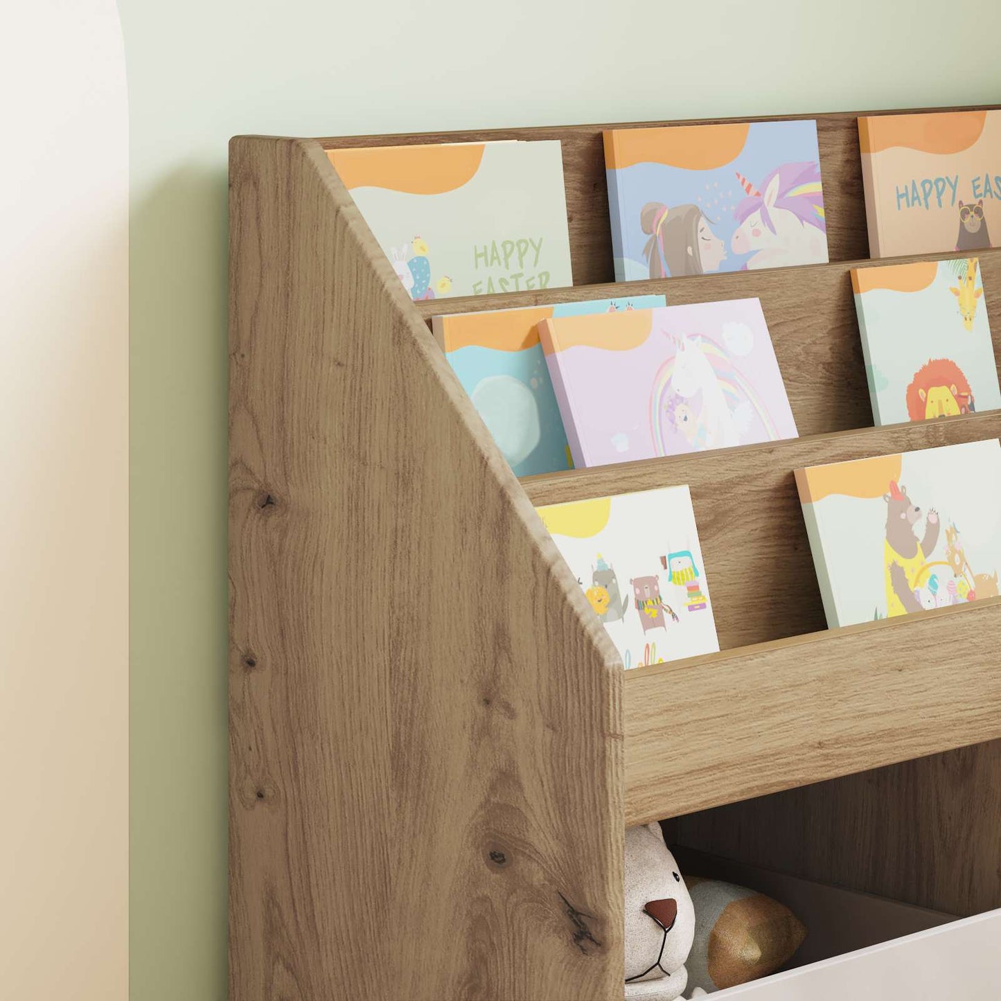 vidaXL Kids Bookshelf Artisan Oak 72.5 x 29.5 x 69 cm Engineered Wood