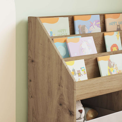 vidaXL Kids Bookshelf Artisan Oak 72.5 x 29.5 x 69 cm Engineered Wood