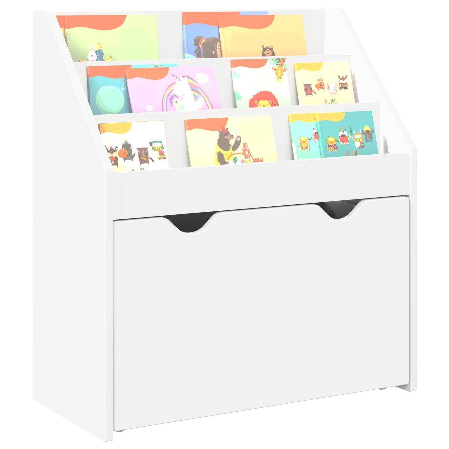 vidaXL Kids Bookshelf White 60 x 29.5 x 69 cm Engineered Wood