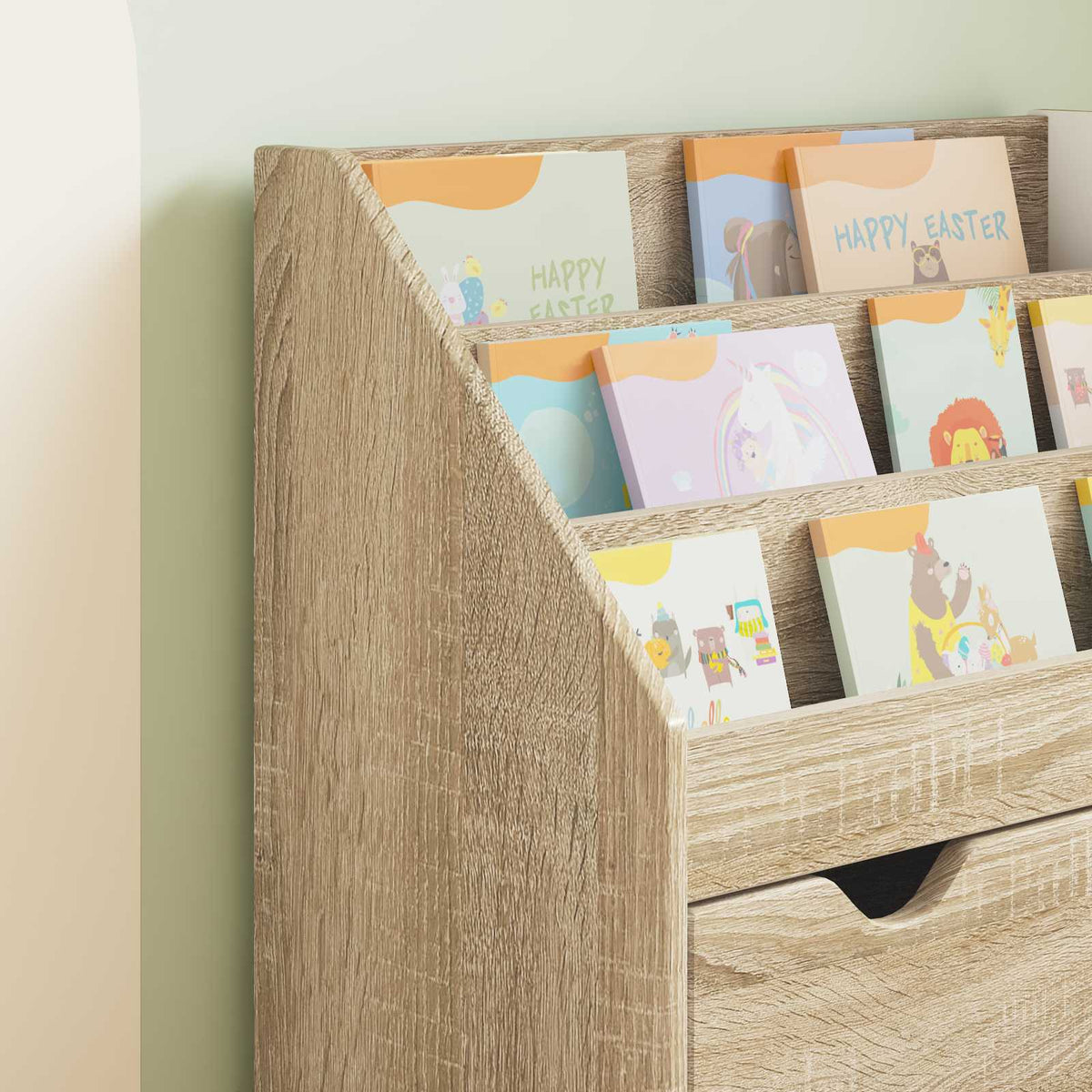 vidaXL Kids Bookshelf Sonoma Oak 60 x 29.5 x 69 cm Engineered Wood