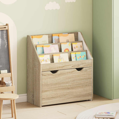 vidaXL Kids Bookshelf Sonoma Oak 60 x 29.5 x 69 cm Engineered Wood