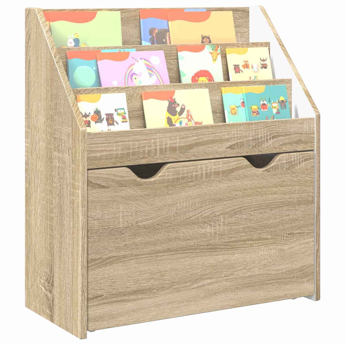 vidaXL Kids Bookshelf Sonoma Oak 60 x 29.5 x 69 cm Engineered Wood
