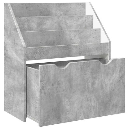 vidaXL Kids Bookshelf Concrete Grey 60 x 29.5 x 69 cm Engineered Wood
