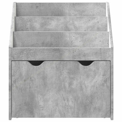 vidaXL Kids Bookshelf Concrete Grey 60 x 29.5 x 69 cm Engineered Wood