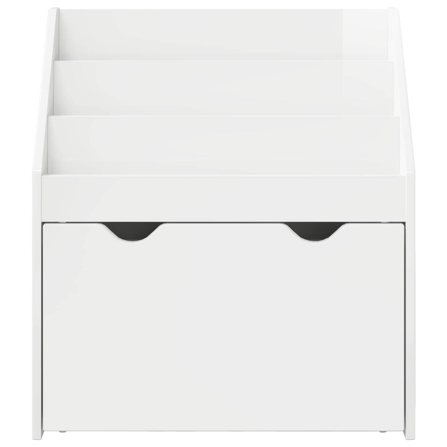 vidaXL Kids Bookshelf with Drawer High Gloss White 60 x 29.5 x 69 cm
