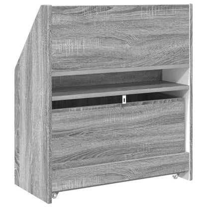 vidaXL Kids Bookshelf Grey Sonoma 60 x 29.5 x 69 cm Engineered Wood