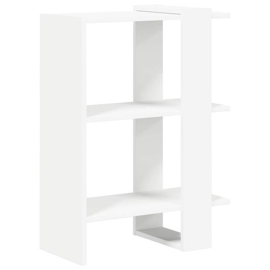 vidaXL Bookshelf 2-Tier 52 x 25 x 71.5 cm Engineered Wood White
