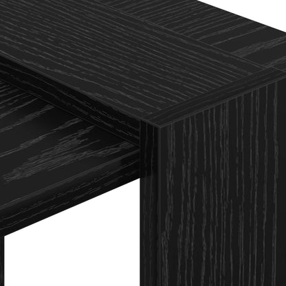 vidaXL Bookshelf 2-Tier 52 x 25 x 71.5 cm Engineered Wood Black Oak
