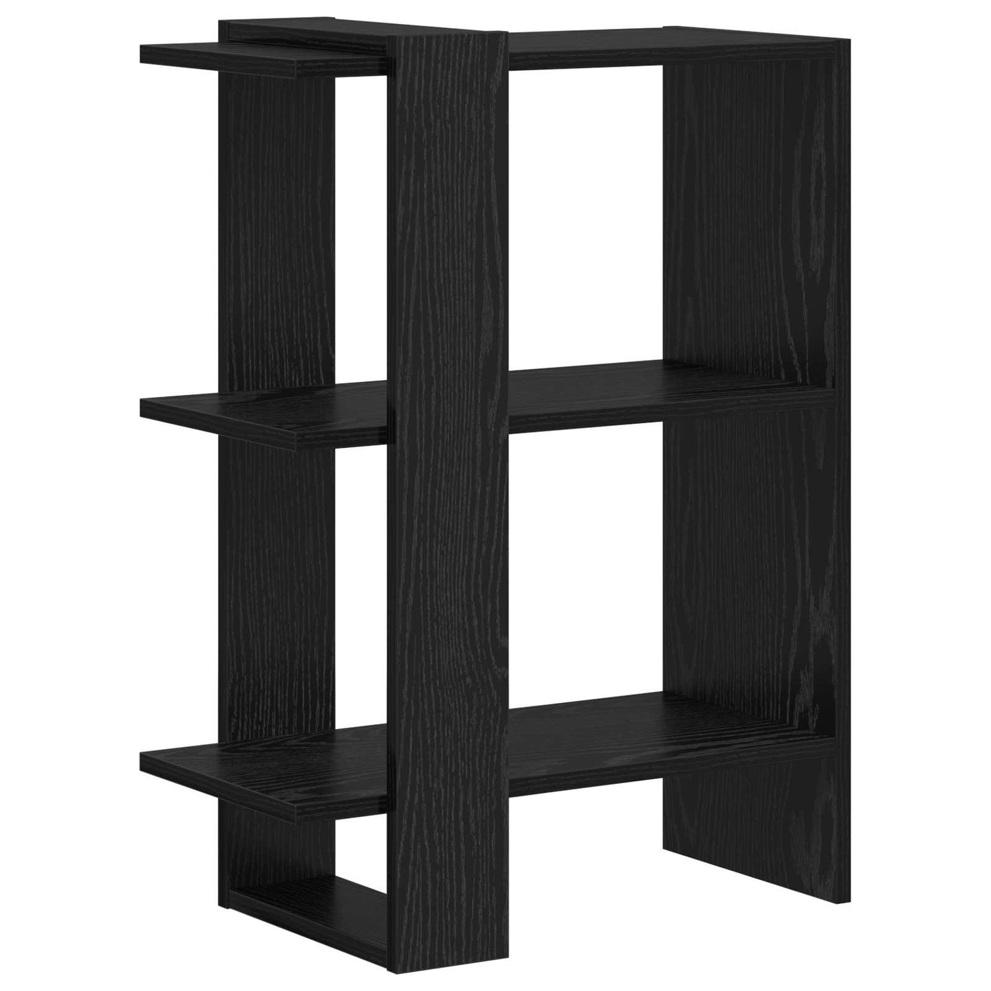 vidaXL Bookshelf 2-Tier 52 x 25 x 71.5 cm Engineered Wood Black Oak