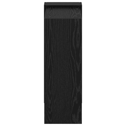 vidaXL Bookshelf 2-Tier 52 x 25 x 71.5 cm Engineered Wood Black Oak