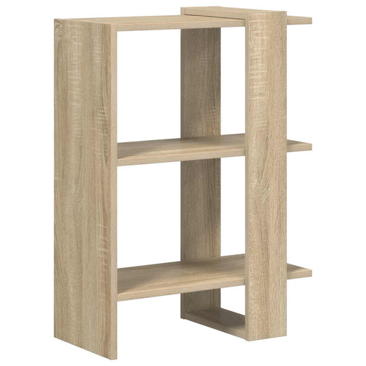 vidaXL Bookshelf 2-Tier 52 x 25 x 71.5 cm Engineered Wood Sonoma Oak