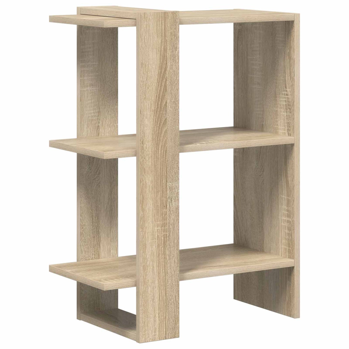 vidaXL Bookshelf 2-Tier 52 x 25 x 71.5 cm Engineered Wood Sonoma Oak