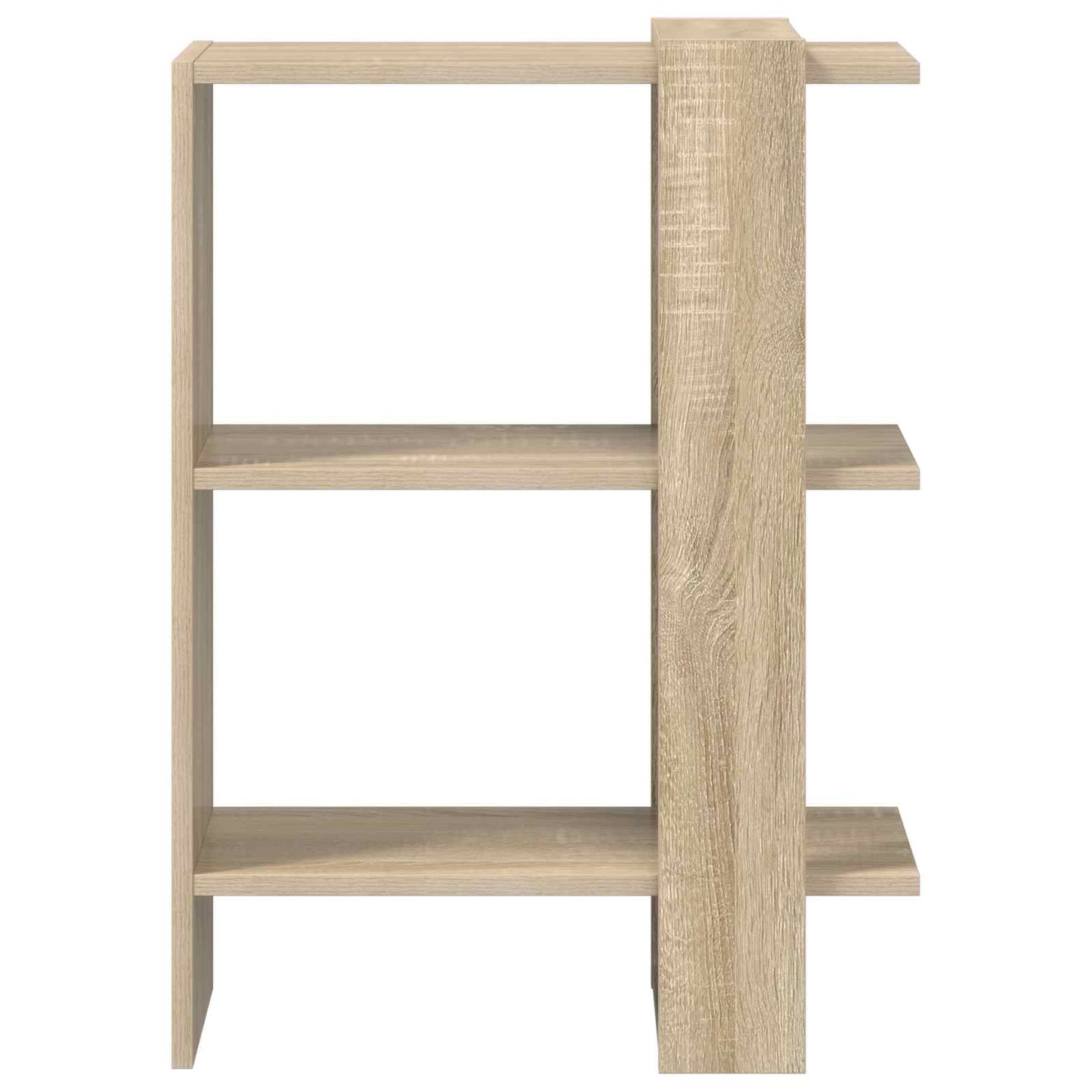 vidaXL Bookshelf 2-Tier 52 x 25 x 71.5 cm Engineered Wood Sonoma Oak