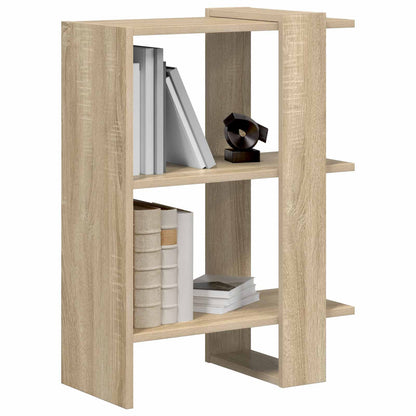 vidaXL Bookshelf 2-Tier 52 x 25 x 71.5 cm Engineered Wood Sonoma Oak