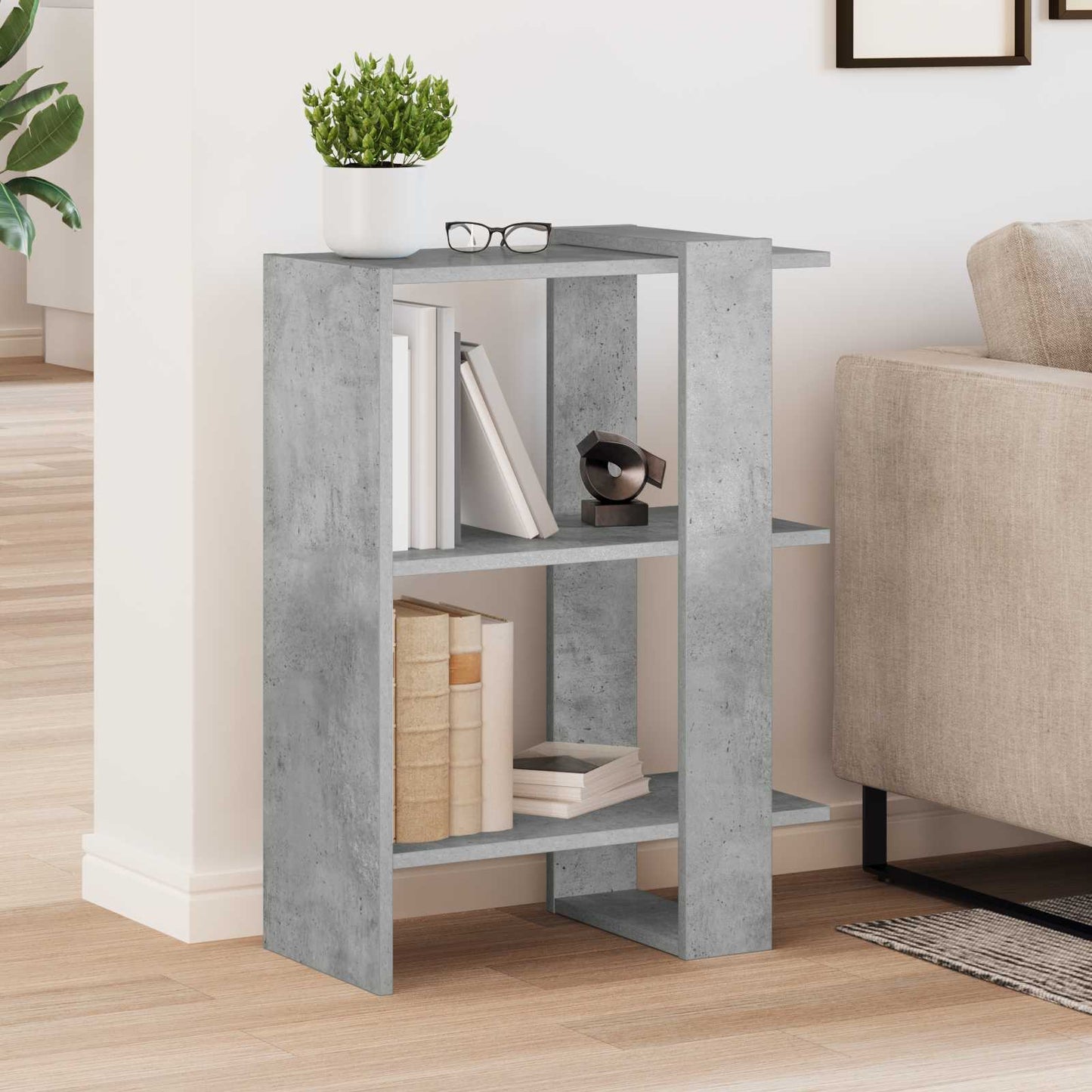 vidaXL Bookshelf 2-Tier 52 x 25 x 71.5 cm Engineered Wood