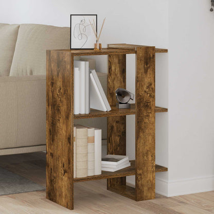 vidaXL Bookshelf 2-Tier 52 x 25 x 71.5 cm Engineered Wood Smoked Oak