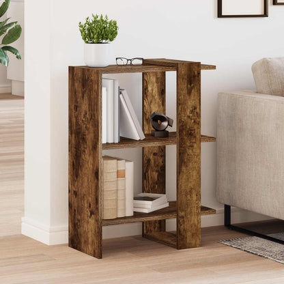 vidaXL Bookshelf 2-Tier 52 x 25 x 71.5 cm Engineered Wood Smoked Oak