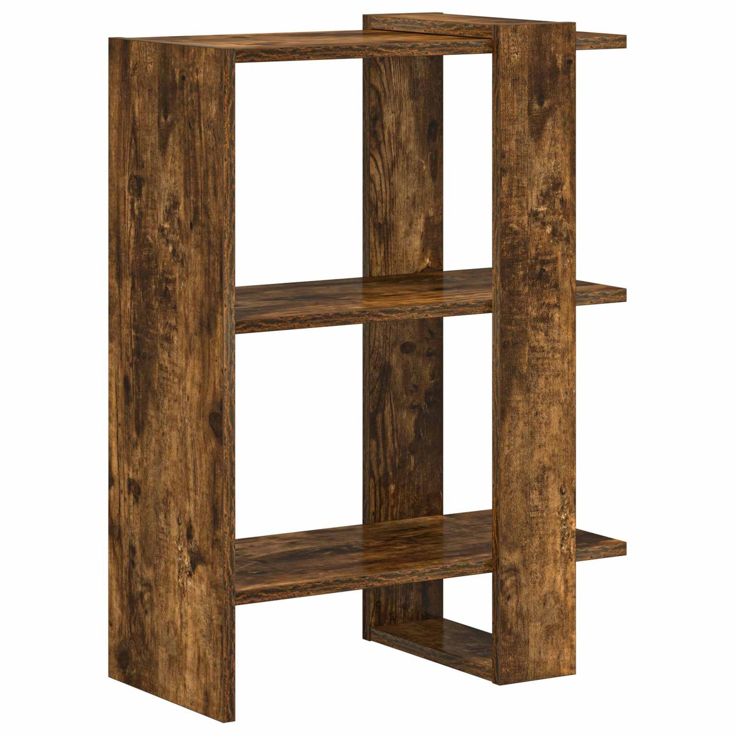 vidaXL Bookshelf 2-Tier 52 x 25 x 71.5 cm Engineered Wood Smoked Oak