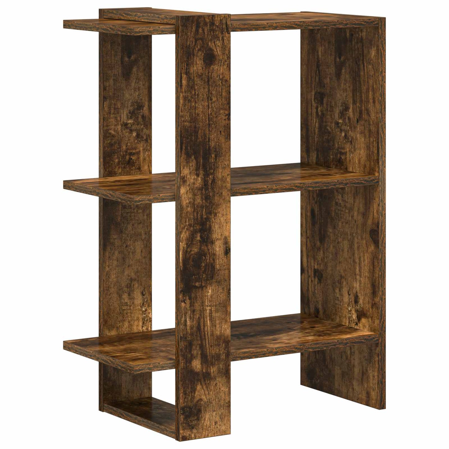 vidaXL Bookshelf 2-Tier 52 x 25 x 71.5 cm Engineered Wood Smoked Oak