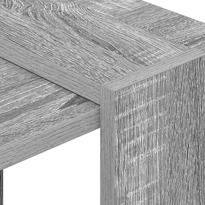 vidaXL Bookshelf 2-Tier 52 x 25 x 71.5 cm Engineered Wood Grey Sonoma