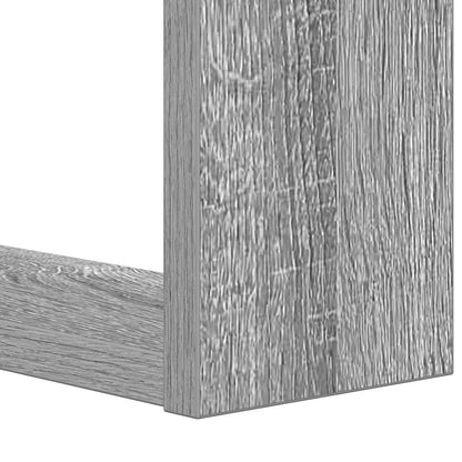 vidaXL Bookshelf 2-Tier 52 x 25 x 71.5 cm Engineered Wood Grey Sonoma