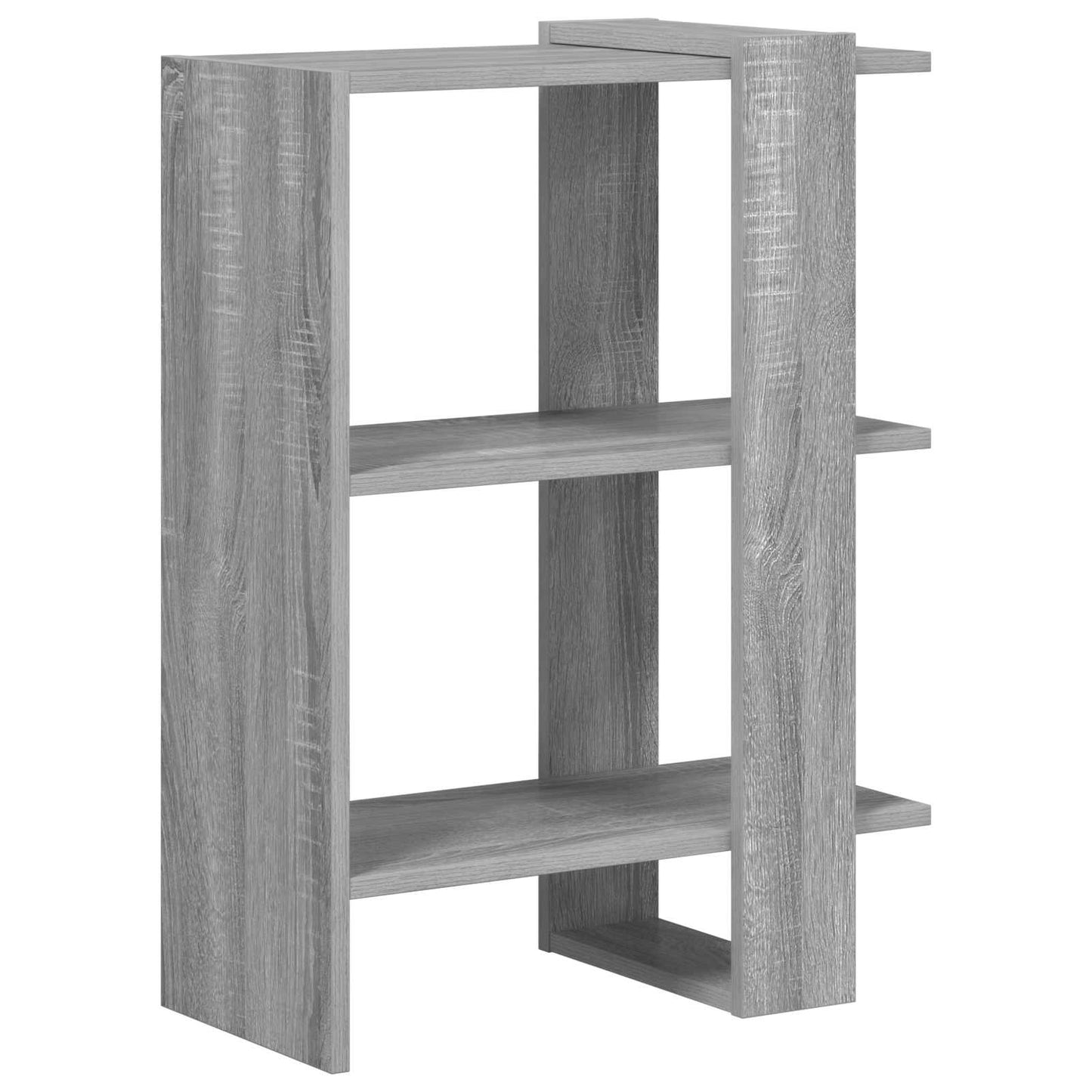 vidaXL Bookshelf 2-Tier 52 x 25 x 71.5 cm Engineered Wood Grey Sonoma