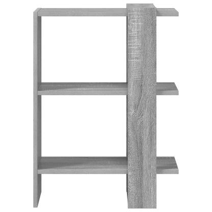 vidaXL Bookshelf 2-Tier 52 x 25 x 71.5 cm Engineered Wood Grey Sonoma