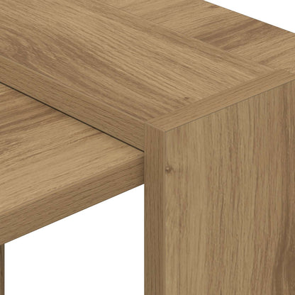 vidaXL Bookshelf 2-Tier 52 x 25 x 71.5 cm Engineered Wood Artisan Oak